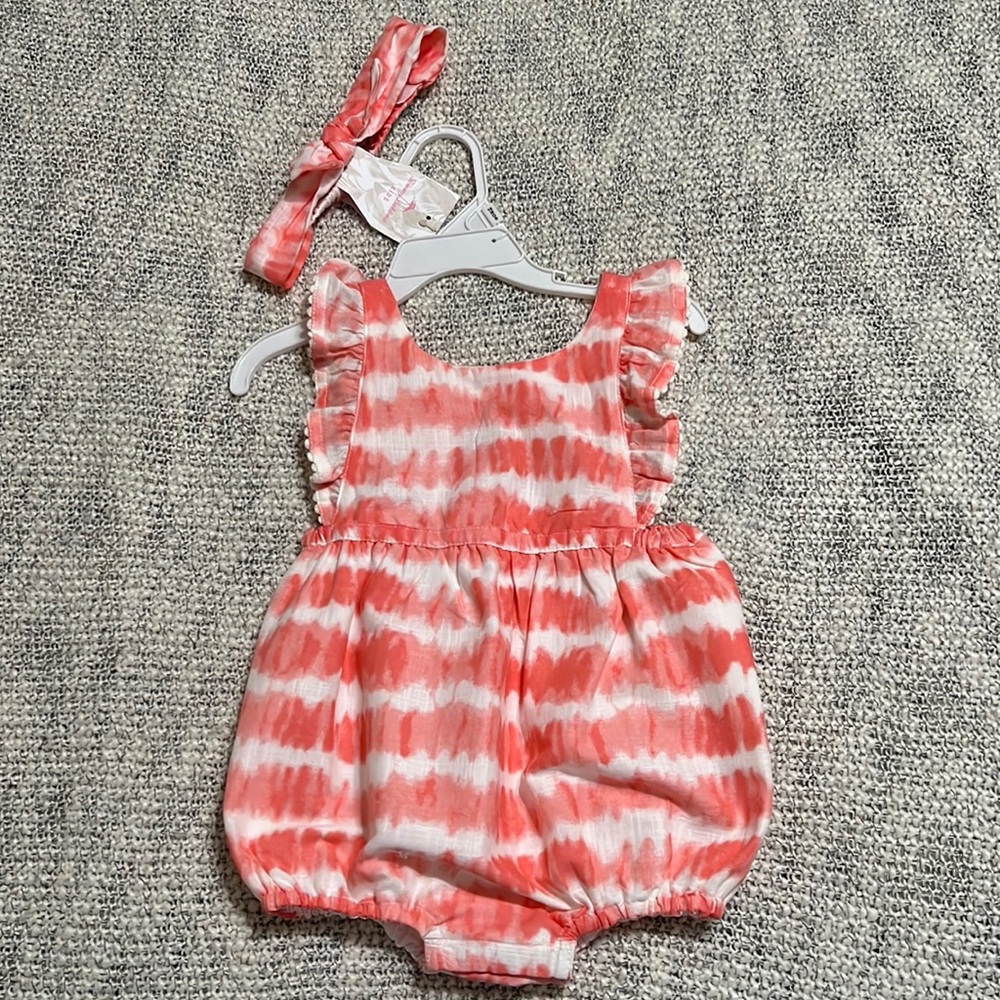 Pink Tie Dye Bubble Romper